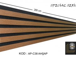AP-C38 Ahşap Akustik Tavan Duvar Lambiri 25 cm